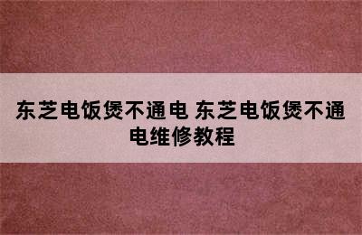 东芝电饭煲不通电 东芝电饭煲不通电维修教程